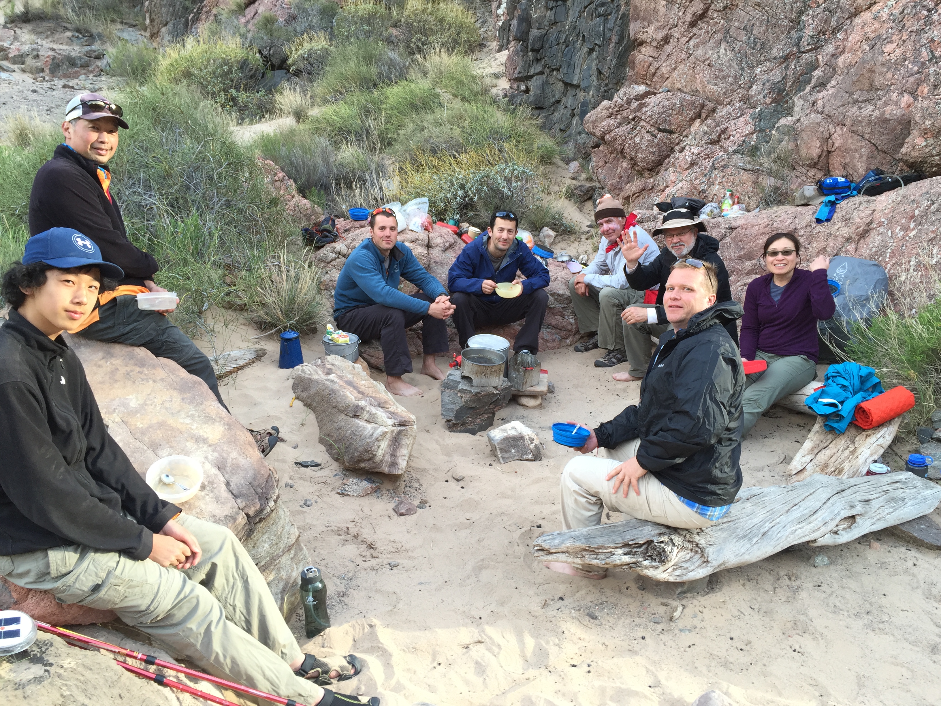 Dinner on the Colorado River, Day 2 of the Grand Canyon Challenge