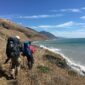 lost coast backpacking trek - hiking on bluff square