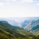 canyon photo in haze